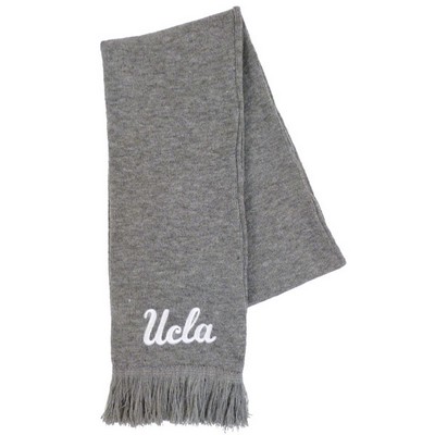 Acrylic Knitted Scarf w/Fringe